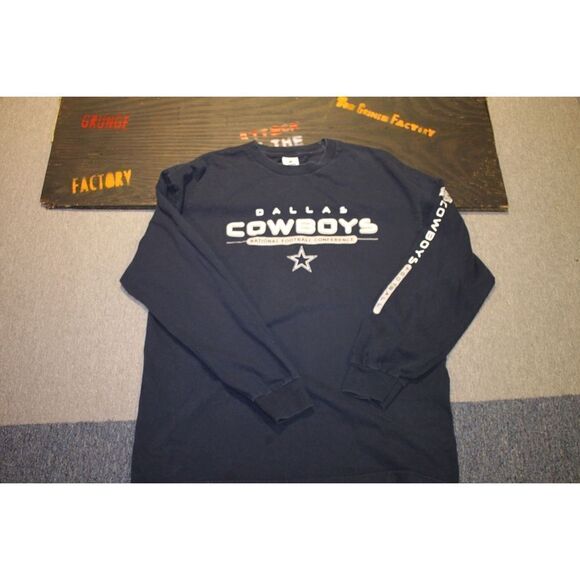 Vintage Dallas Cowboys Long Sleeve Navy T-Shirt - Size XL - Picture 1 of 5